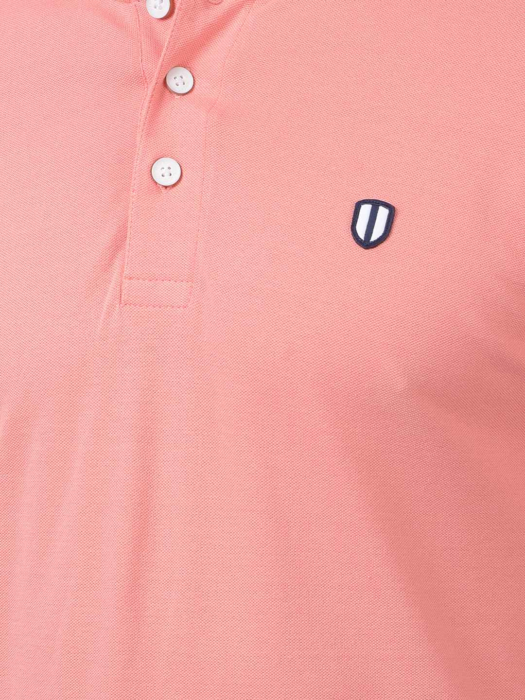 Numero Uno Men Pink Henley Neck Regular Fit T-Shirt